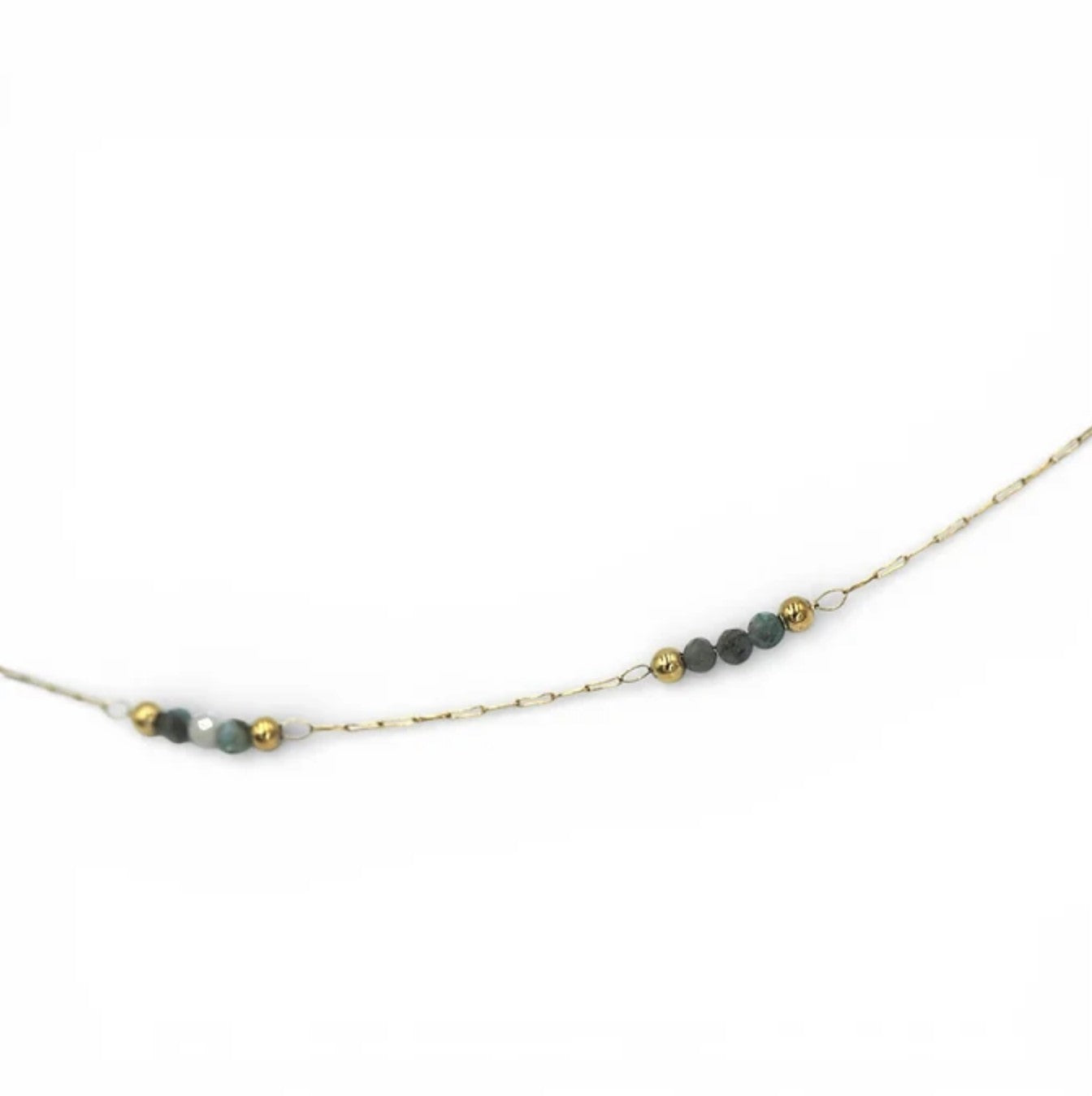 Emerald Mist Natural Stone Necklace