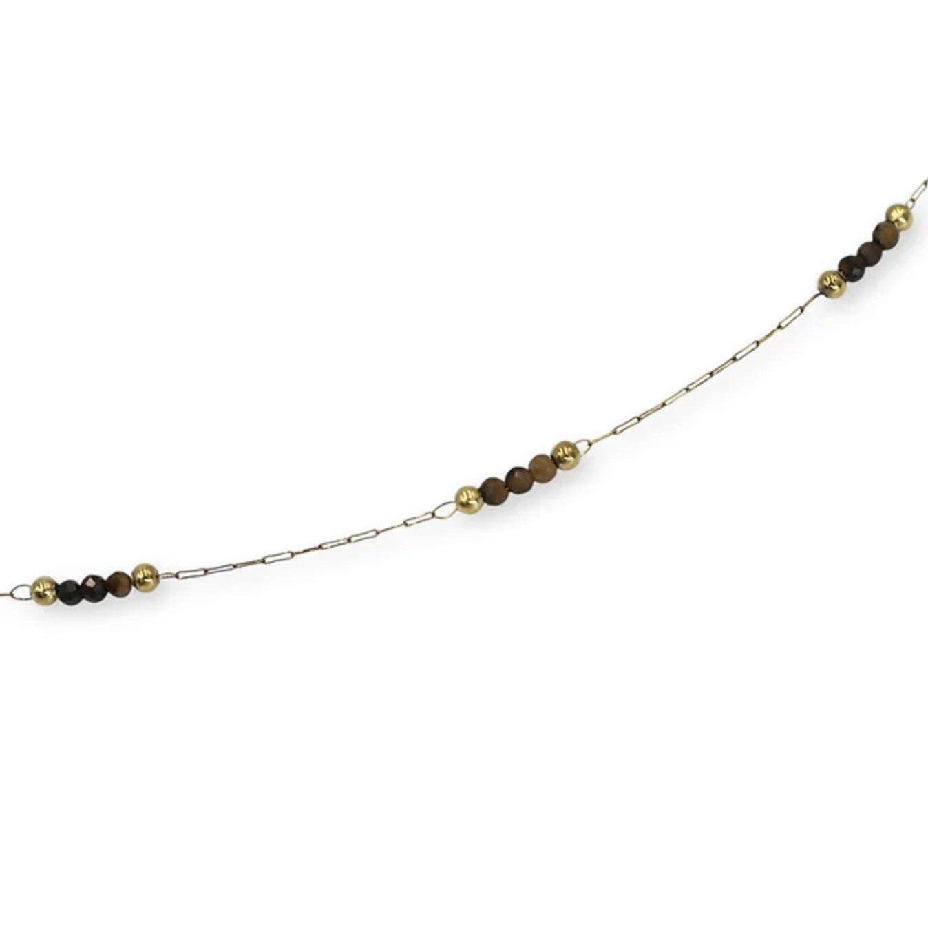 Espresso Gold Natural Stone Necklace
