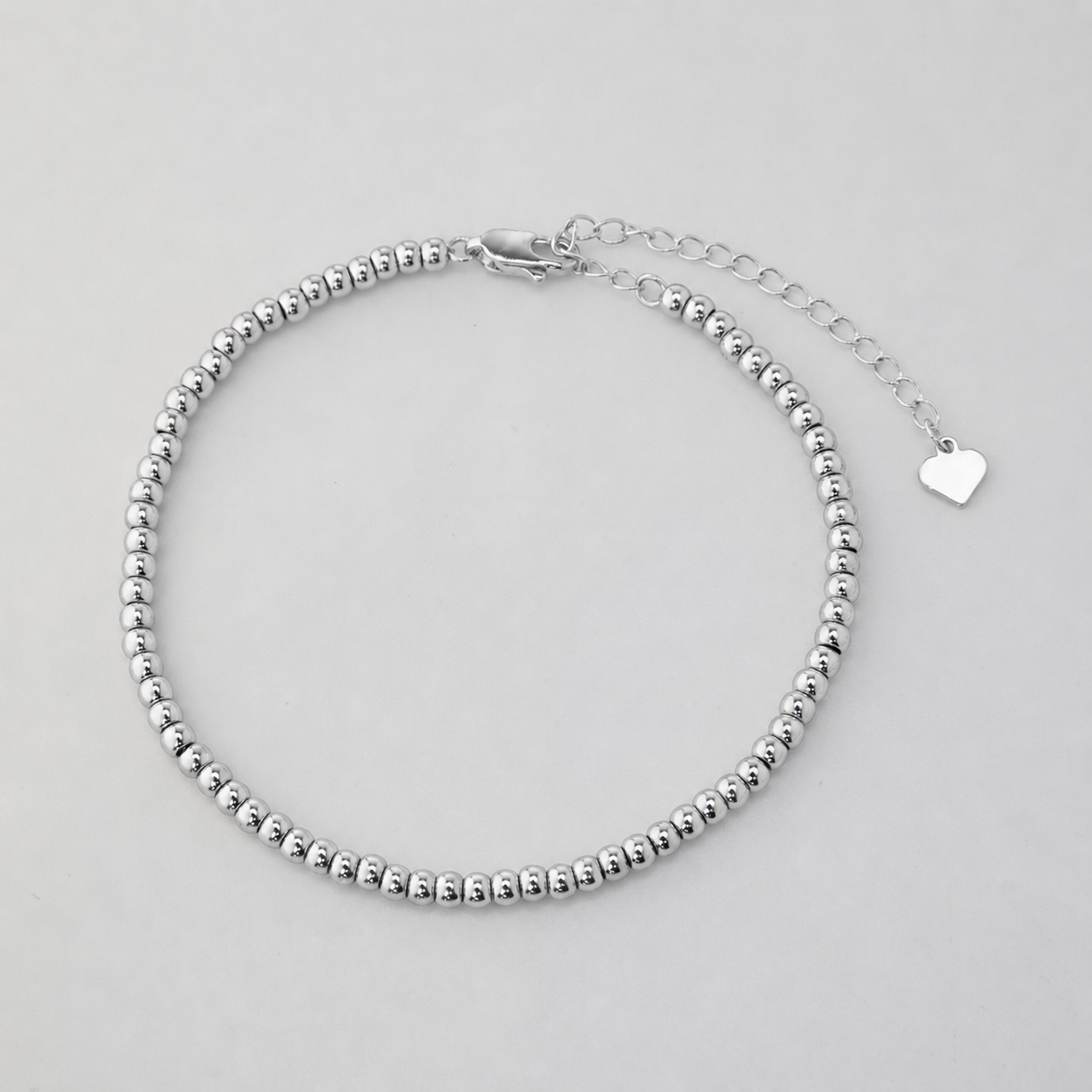 Round Beaded Bracelet With Extender