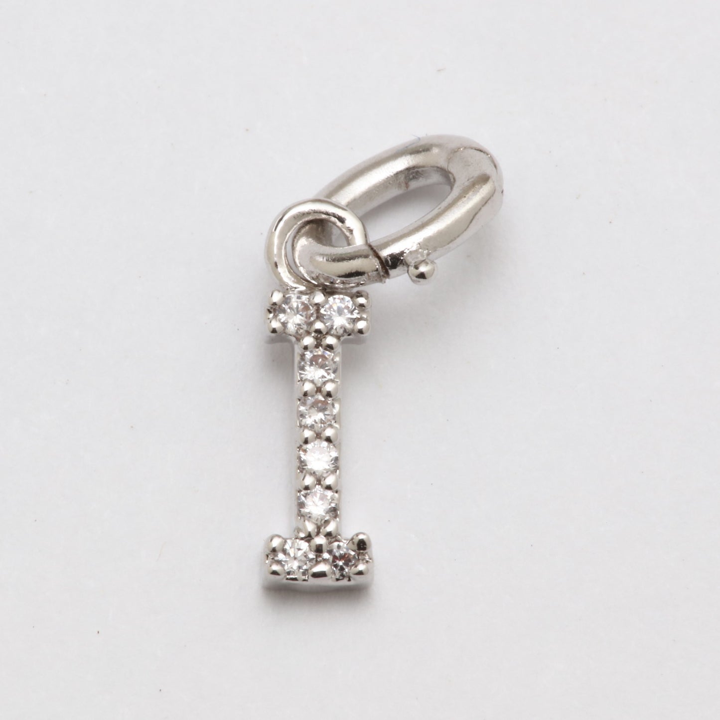 CZ Alphabet “I” Charm