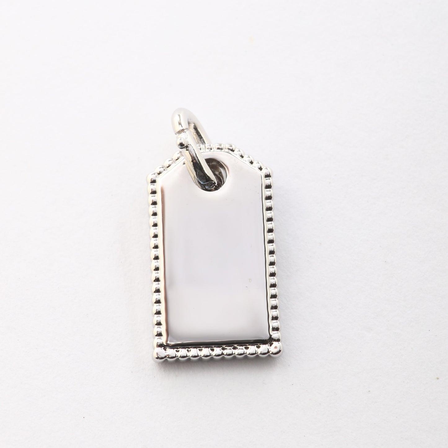 Beaded Edge Tag Charm