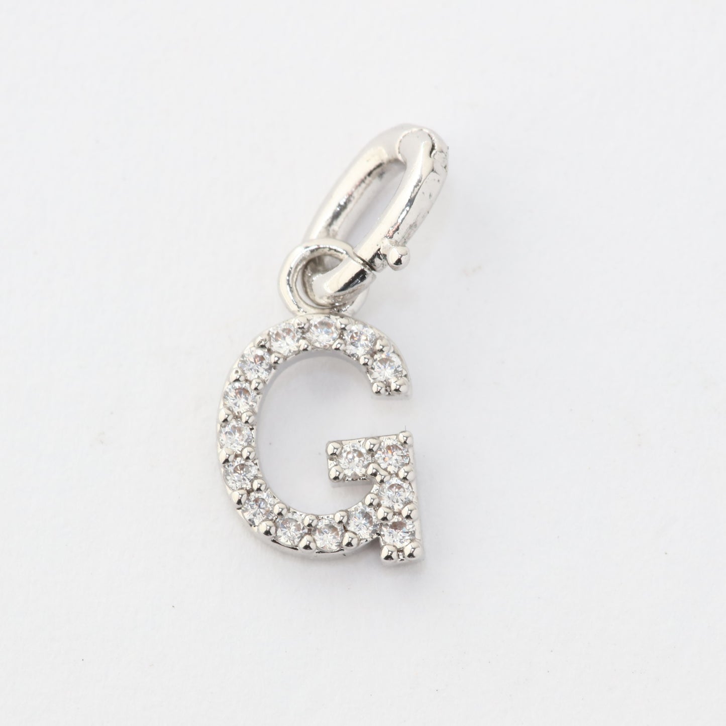 CZ Alphabet “G” Charm
