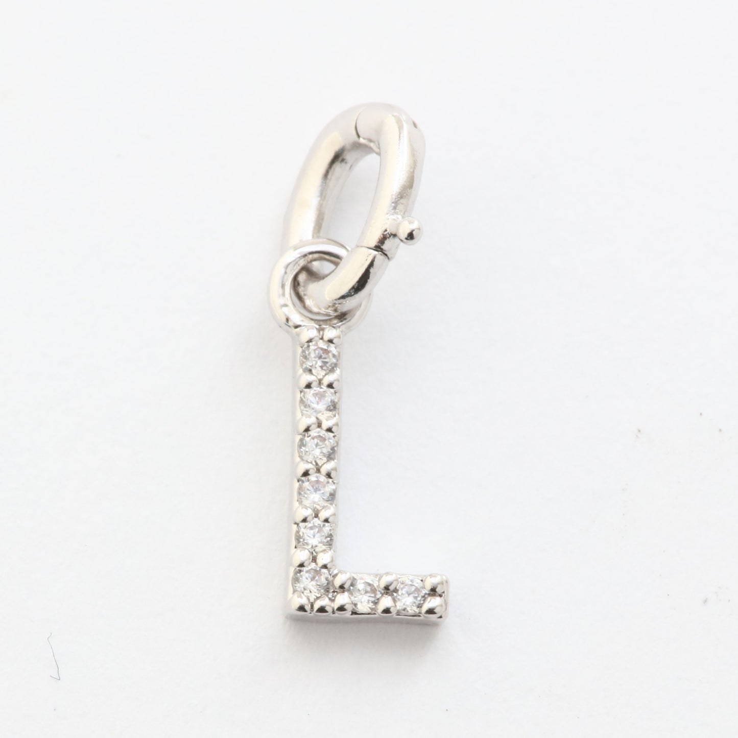 CZ Alphabet “L” Charm