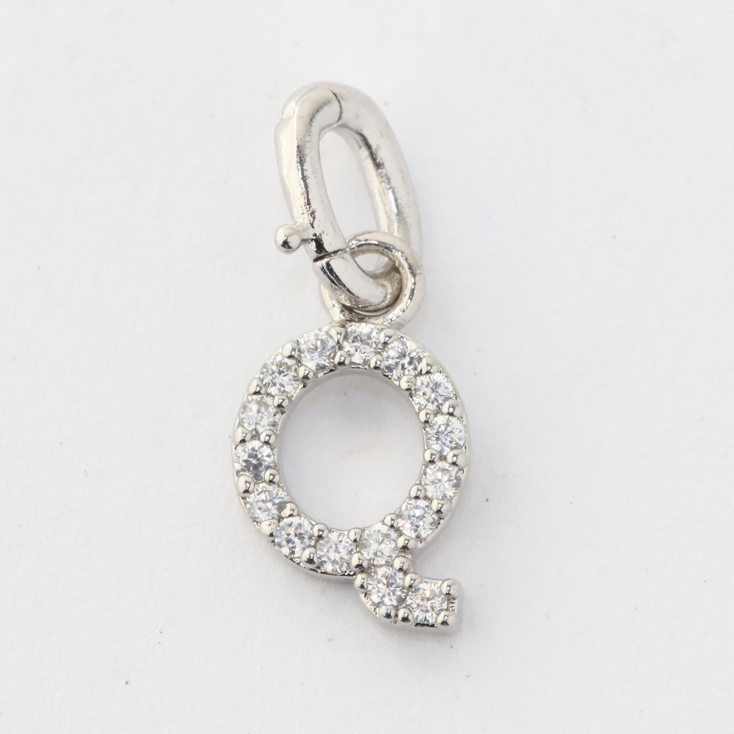 CZ Alphabet “Q” Charm