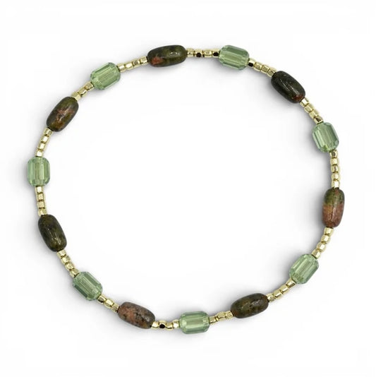 Emerald Meadow Natural Stone Bracelet