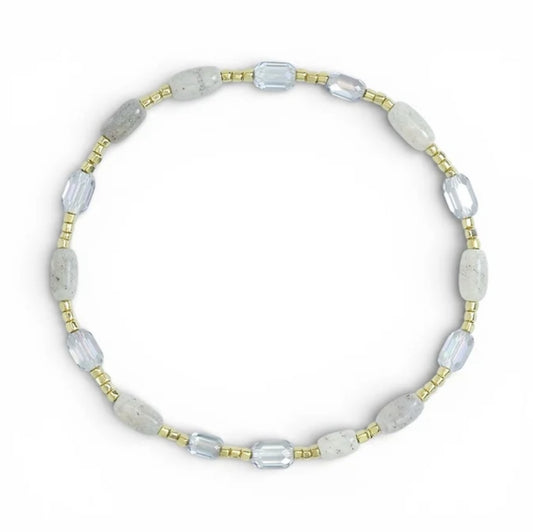Aurora Frost Natural Stone Bracelet