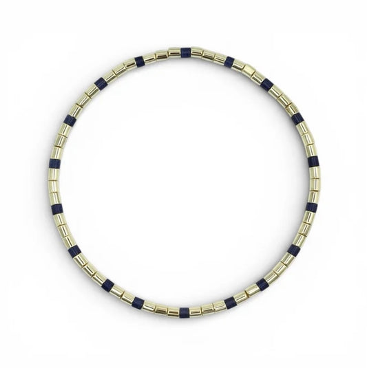 Midnight Gold Natural Stone Bracelet