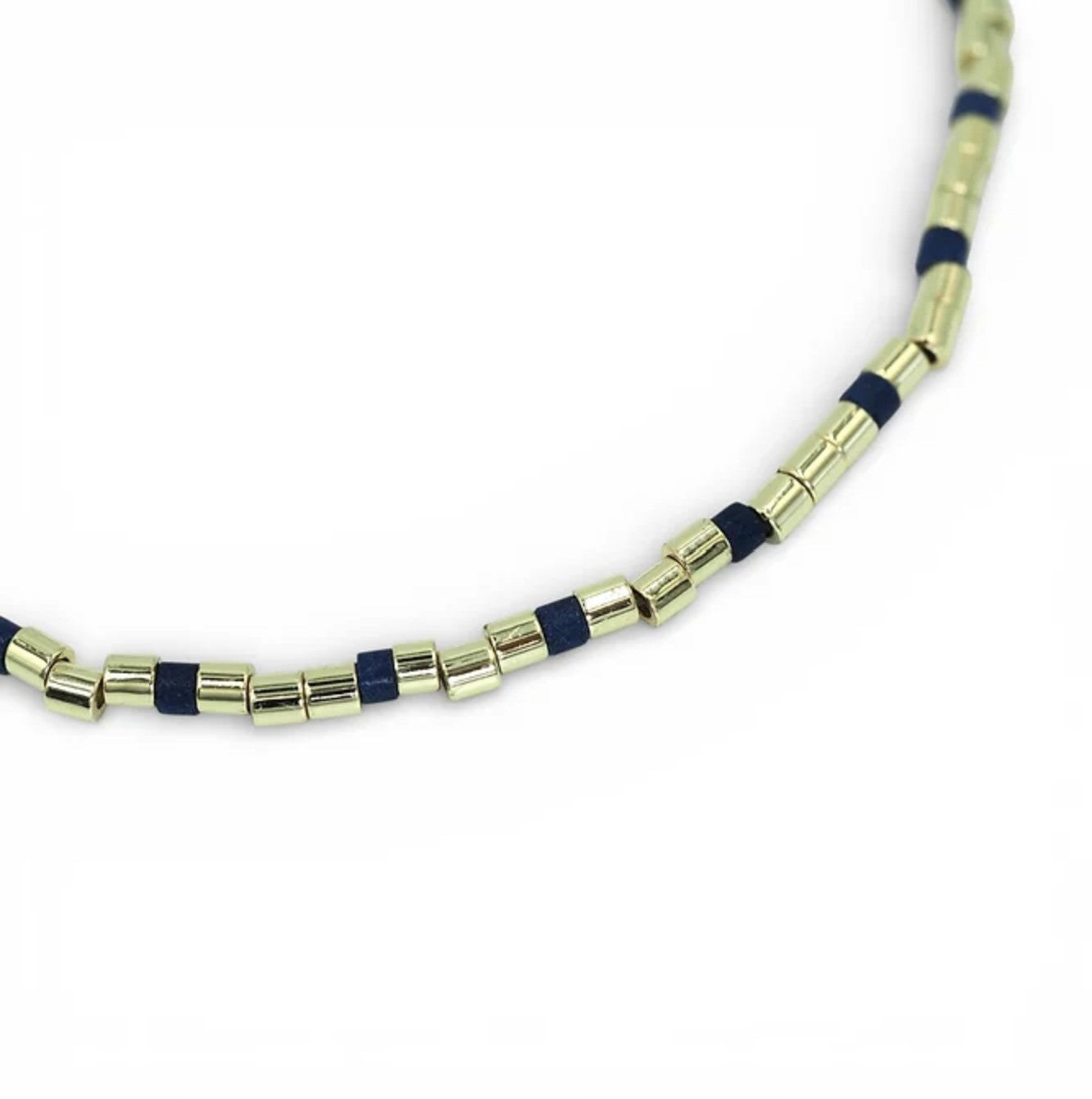 Midnight Gold Natural Stone Bracelet
