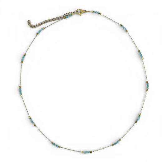 Ocean Whisper Natural Stone Necklace