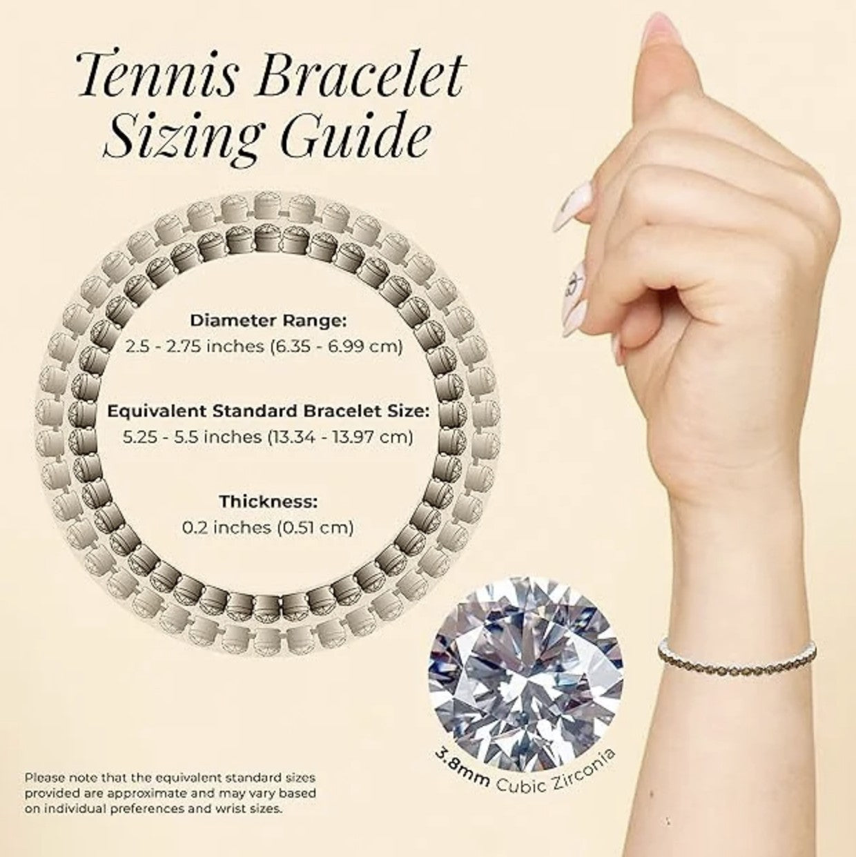 Aquamarine Rhodium-Plated Tennis Bracelet