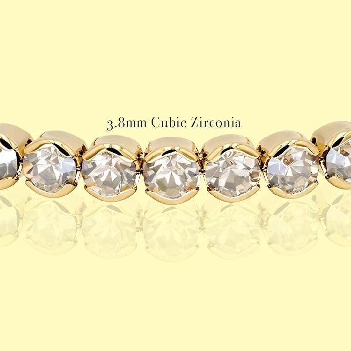 Champagne Clear Crystals Yellow Gold Cuff