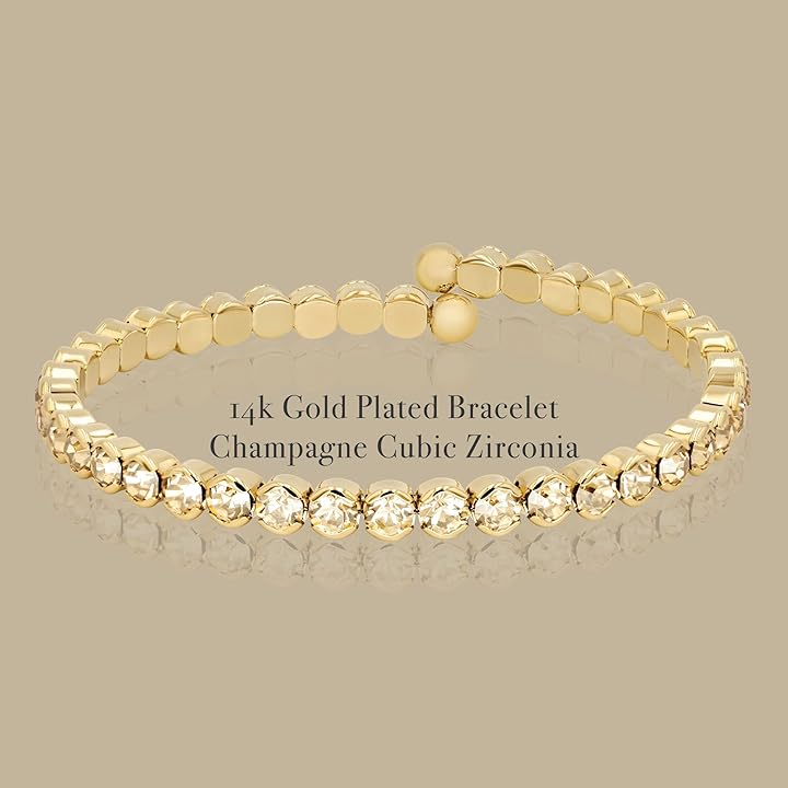 Ivory White Opal Crystals Yellow Gold Cuff