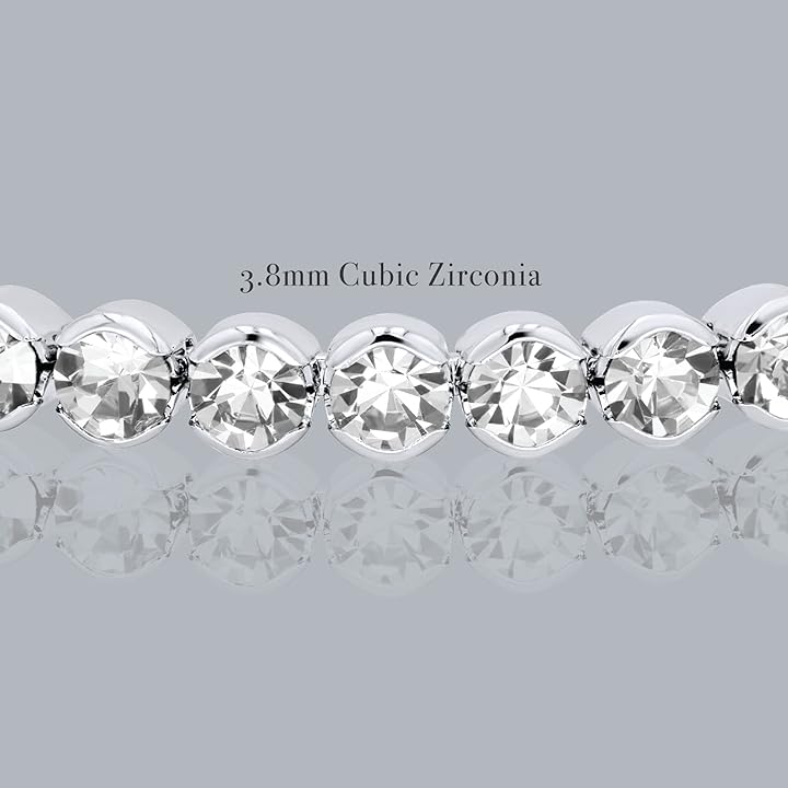 Clear Crystal Rhodium Plated Cuff