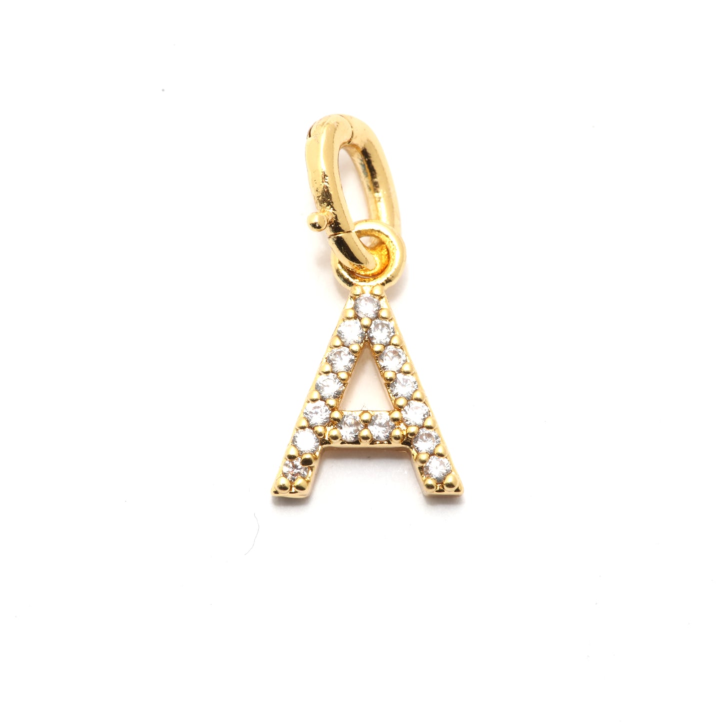 CZ Alphabet “A" Charm