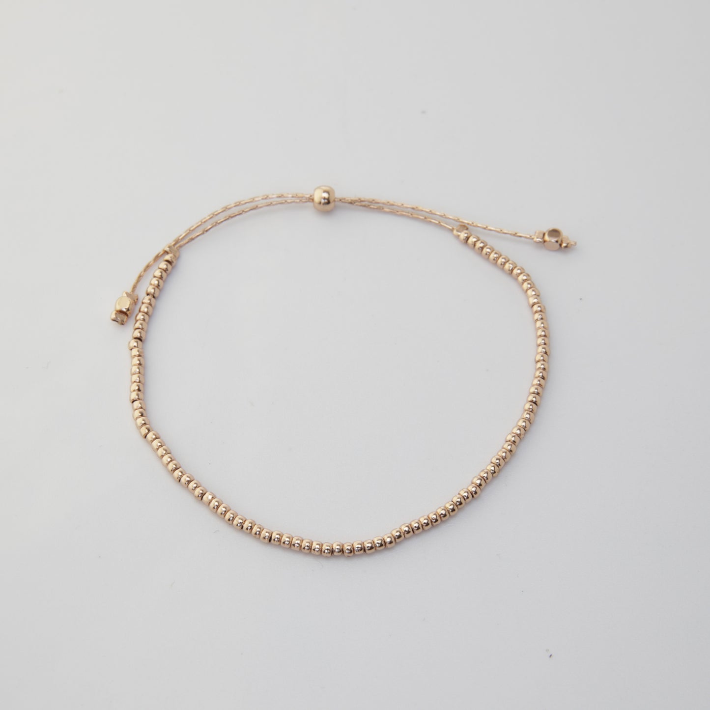 Adjustable Round Beaded Bracelet