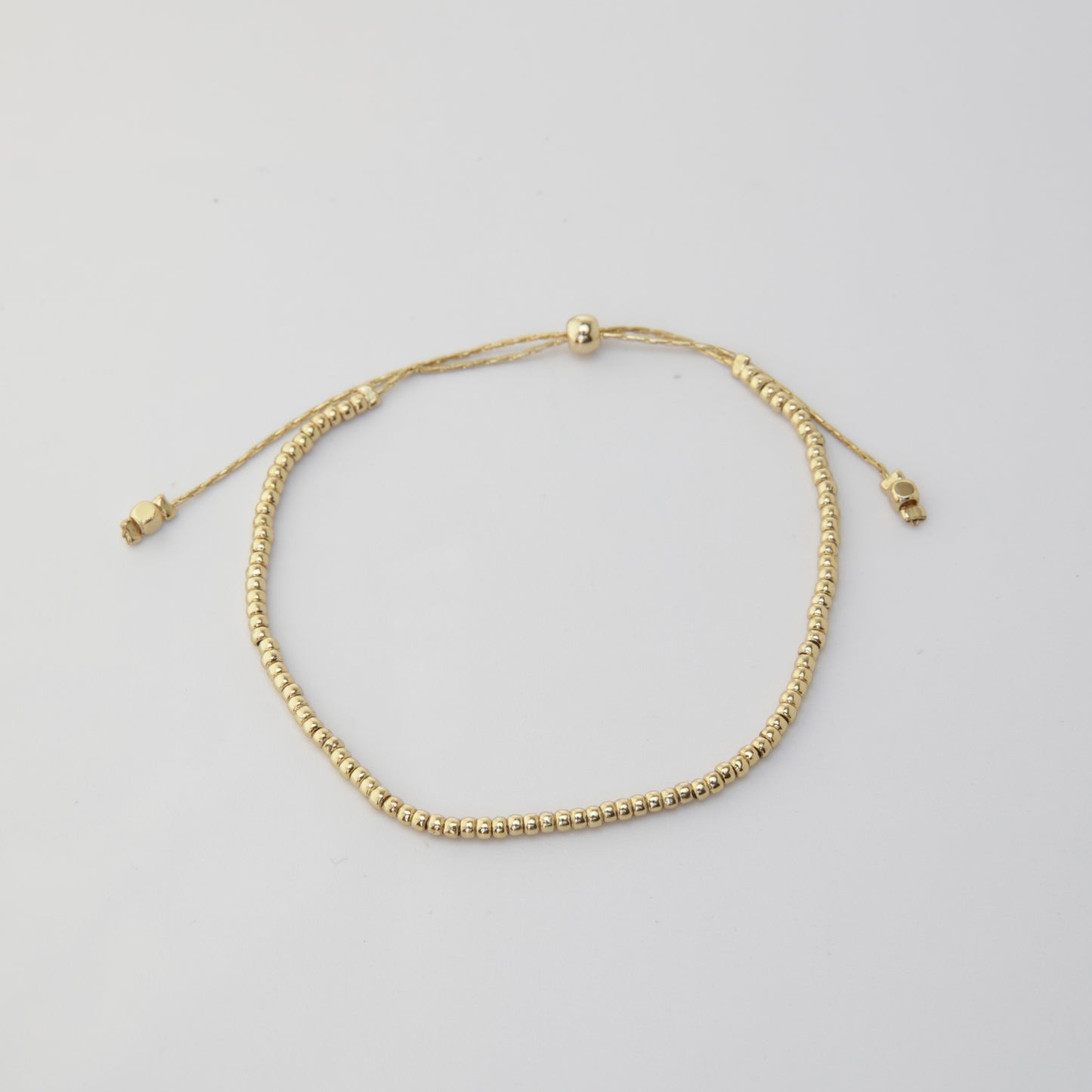 Adjustable Round Beaded Bracelet