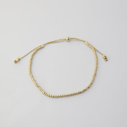 Adjustable Round Beaded Bracelet