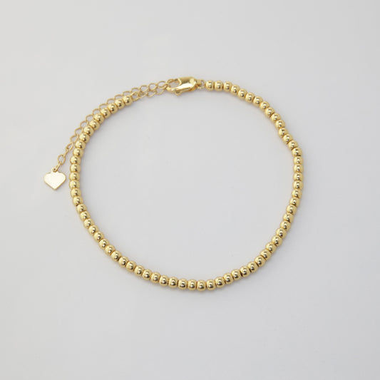 Round Beaded Bracelet With Extender