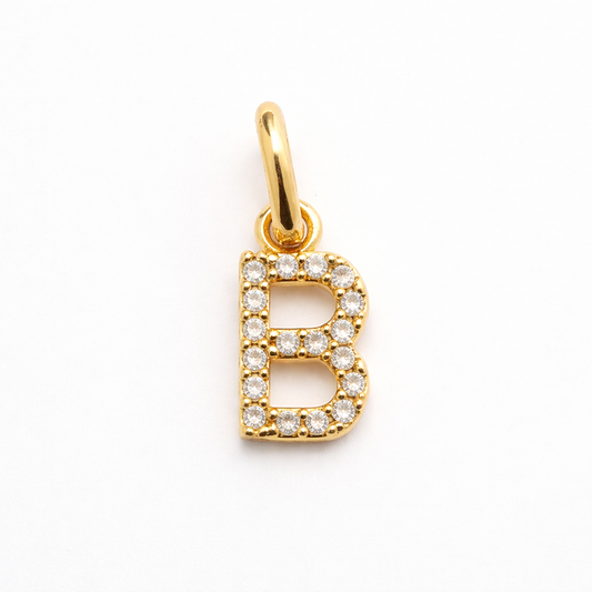CZ Alphabet “B” Charm