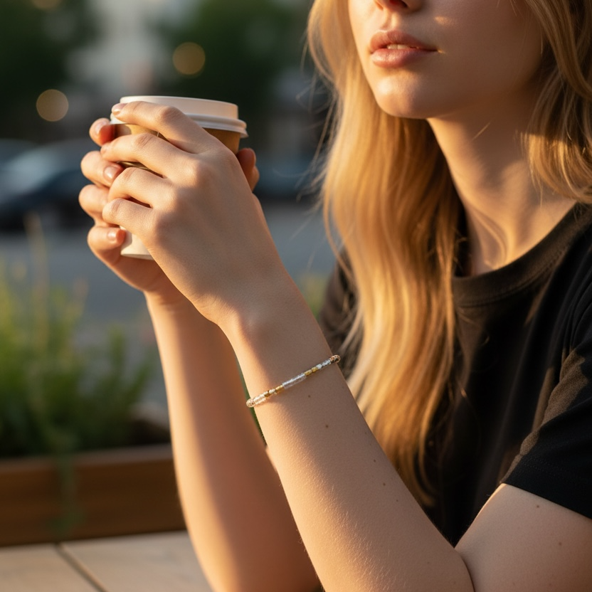 Golden Sage Cube Bracelet