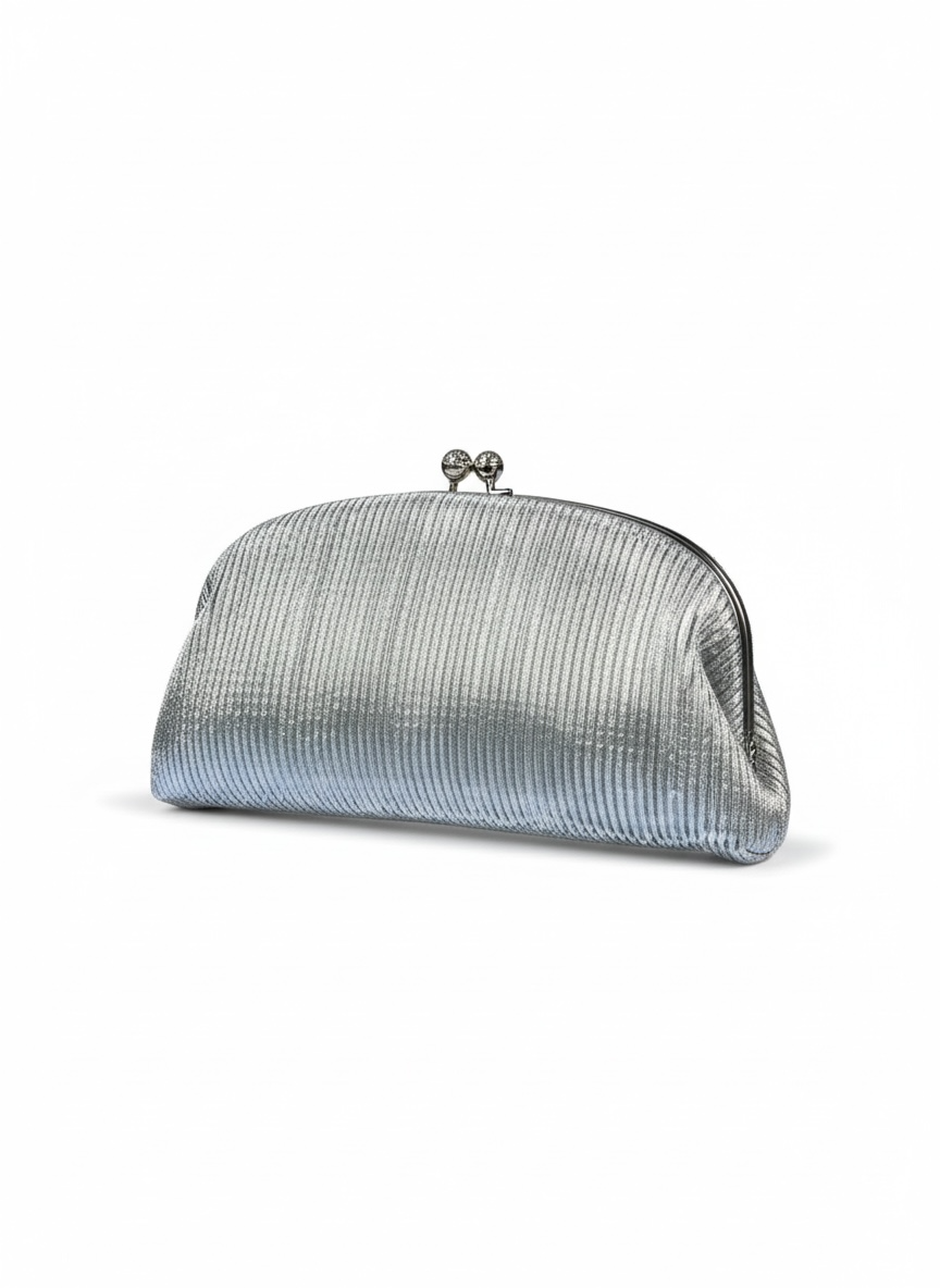 Champagne Silver Clutch Bag