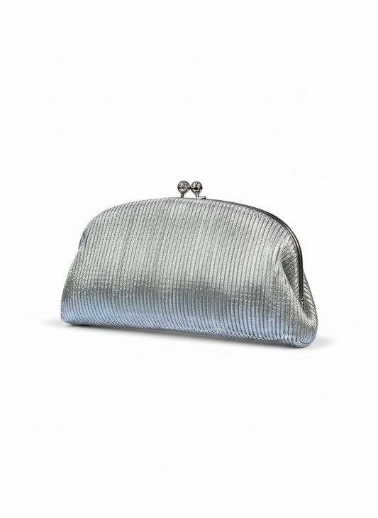 Champagne Silver Clutch Bag