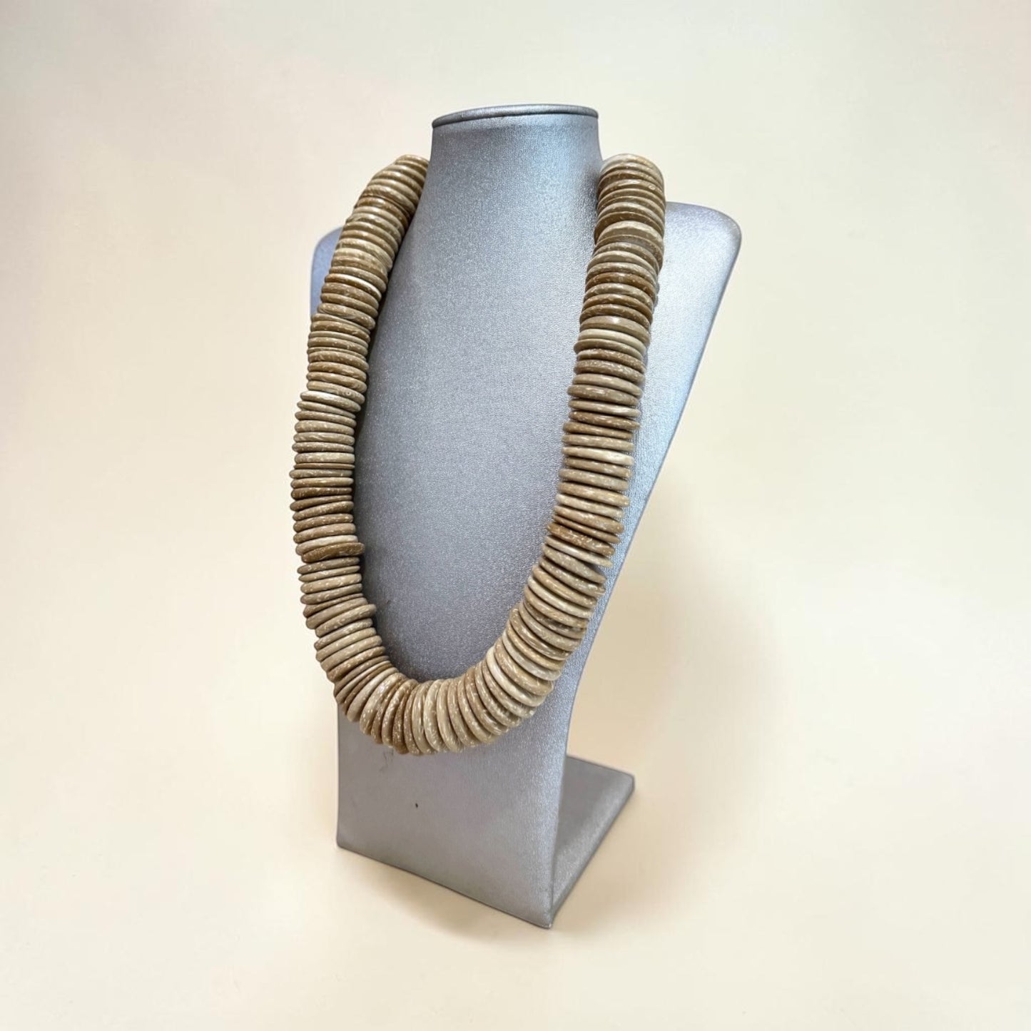 Coastal Wood Disc Necklace