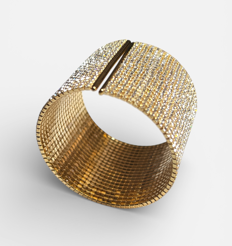 Royal Gold Pave Cuff