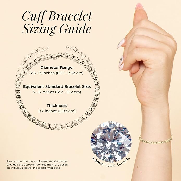 Blush Pink Crystals Rhodium Plated Cuff