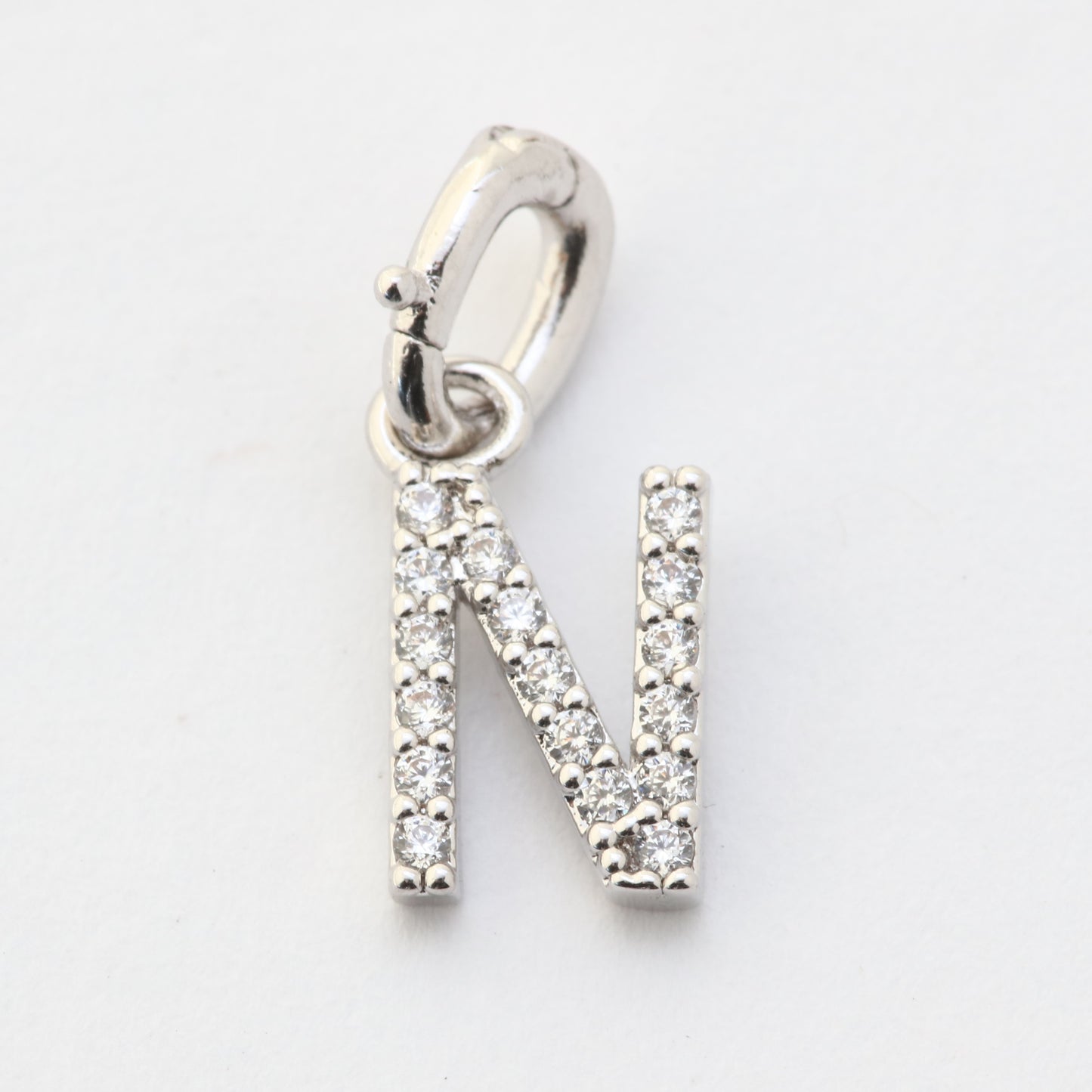 CZ Alphabet “N” Charm