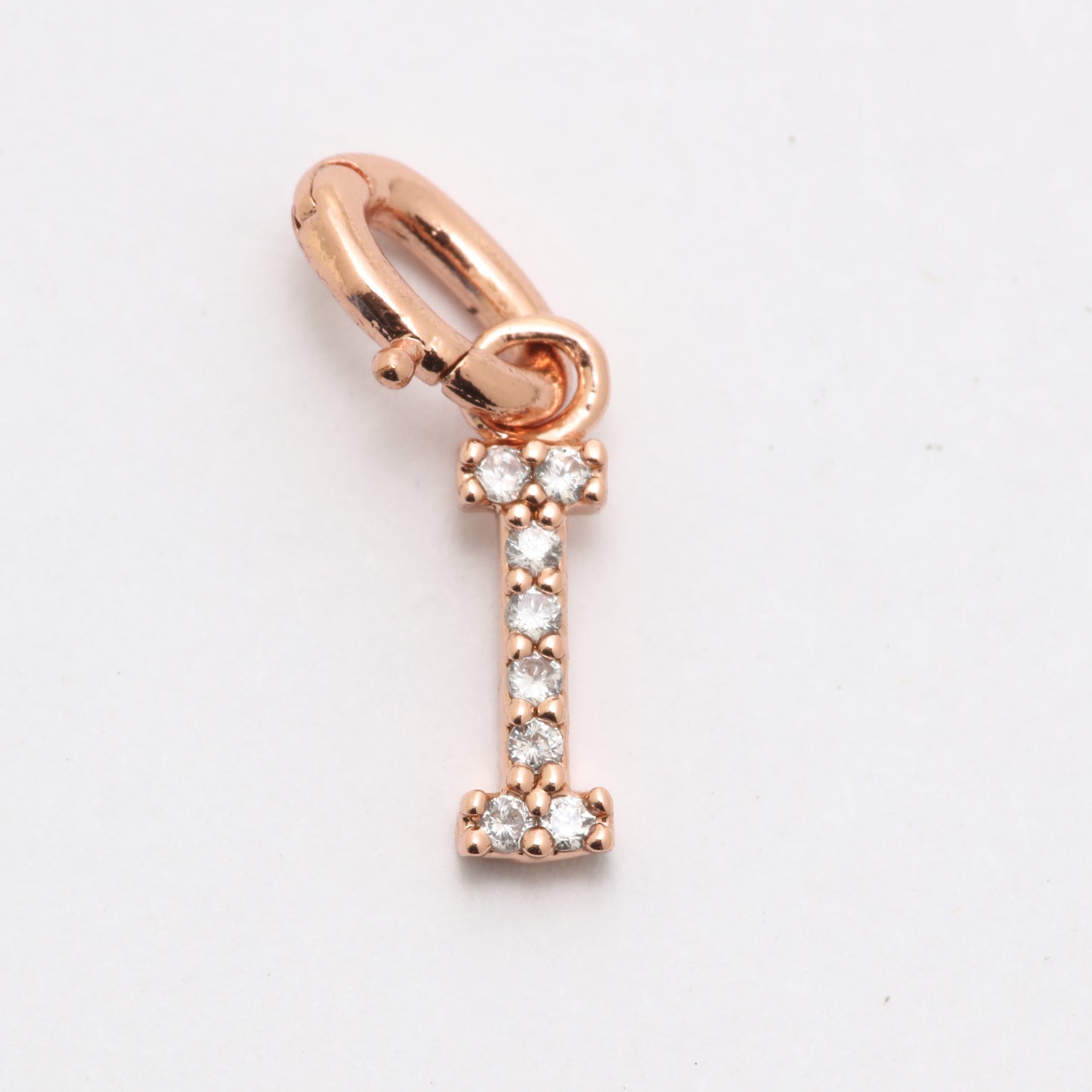 CZ Alphabet “I” Charm