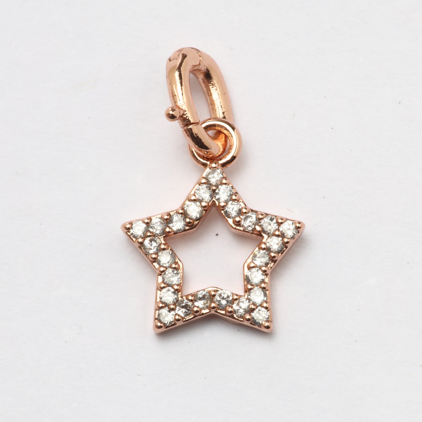 Pave Open Star Charm