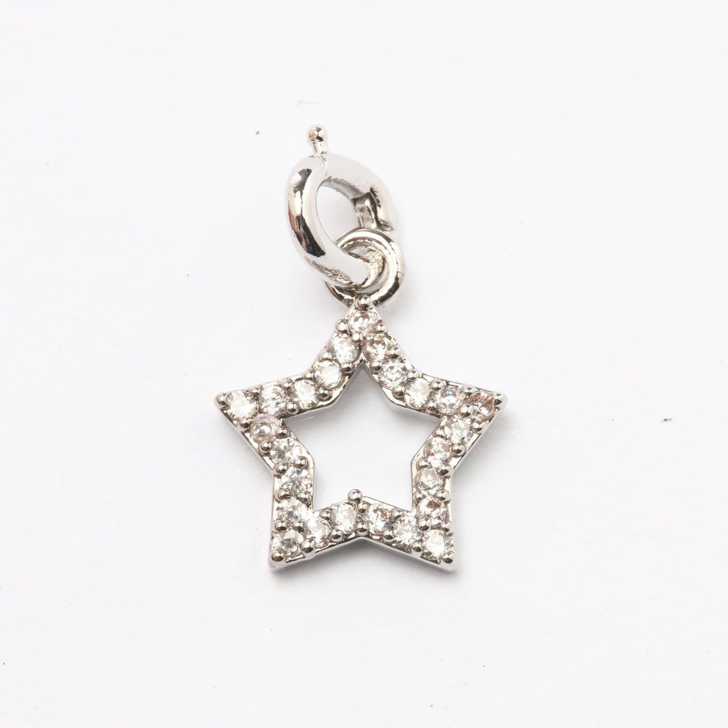 Pave Open Star Charm