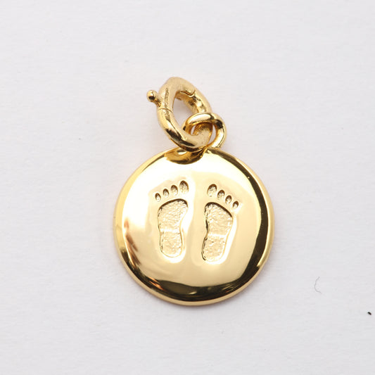 CZ Baby Feet Charm