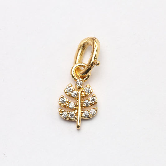 Sparkling Leaf  Charm