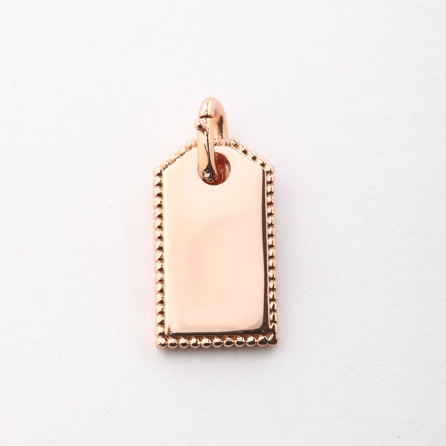 Beaded Edge Tag Charm