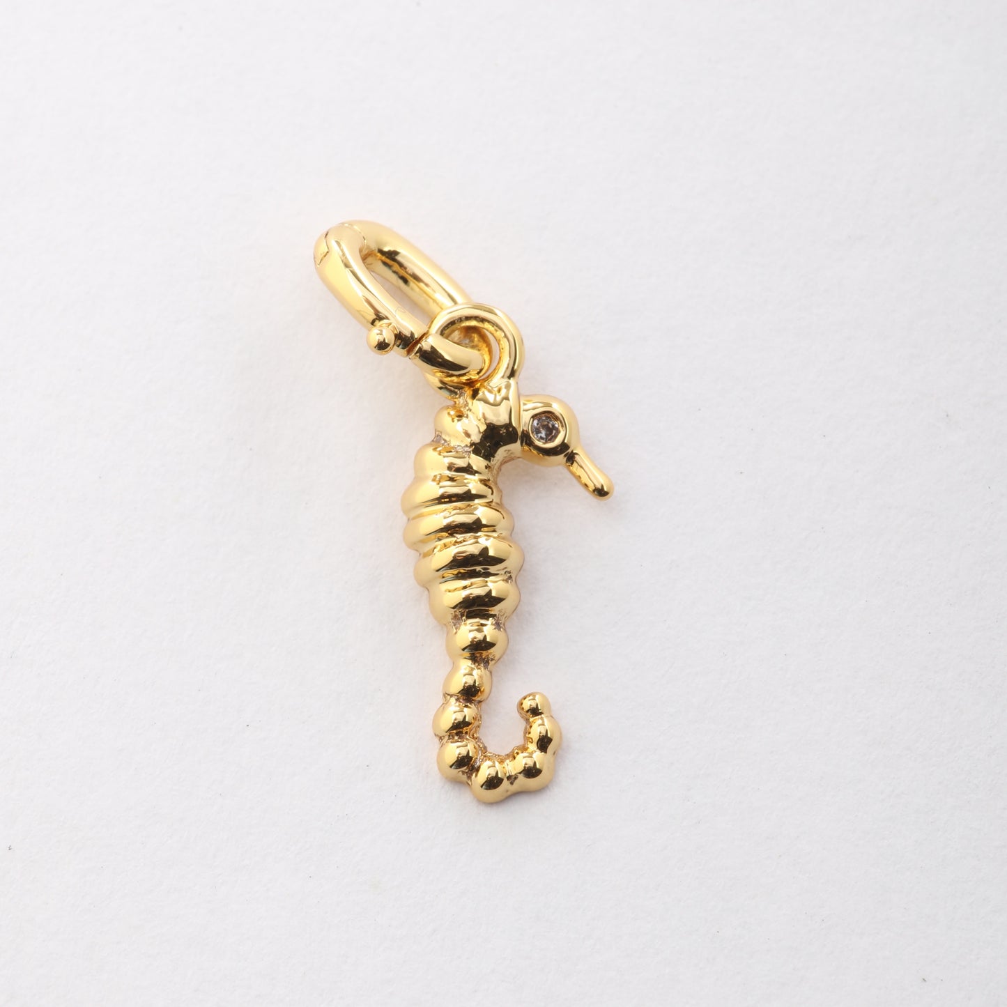 CZ Seahorse Charm