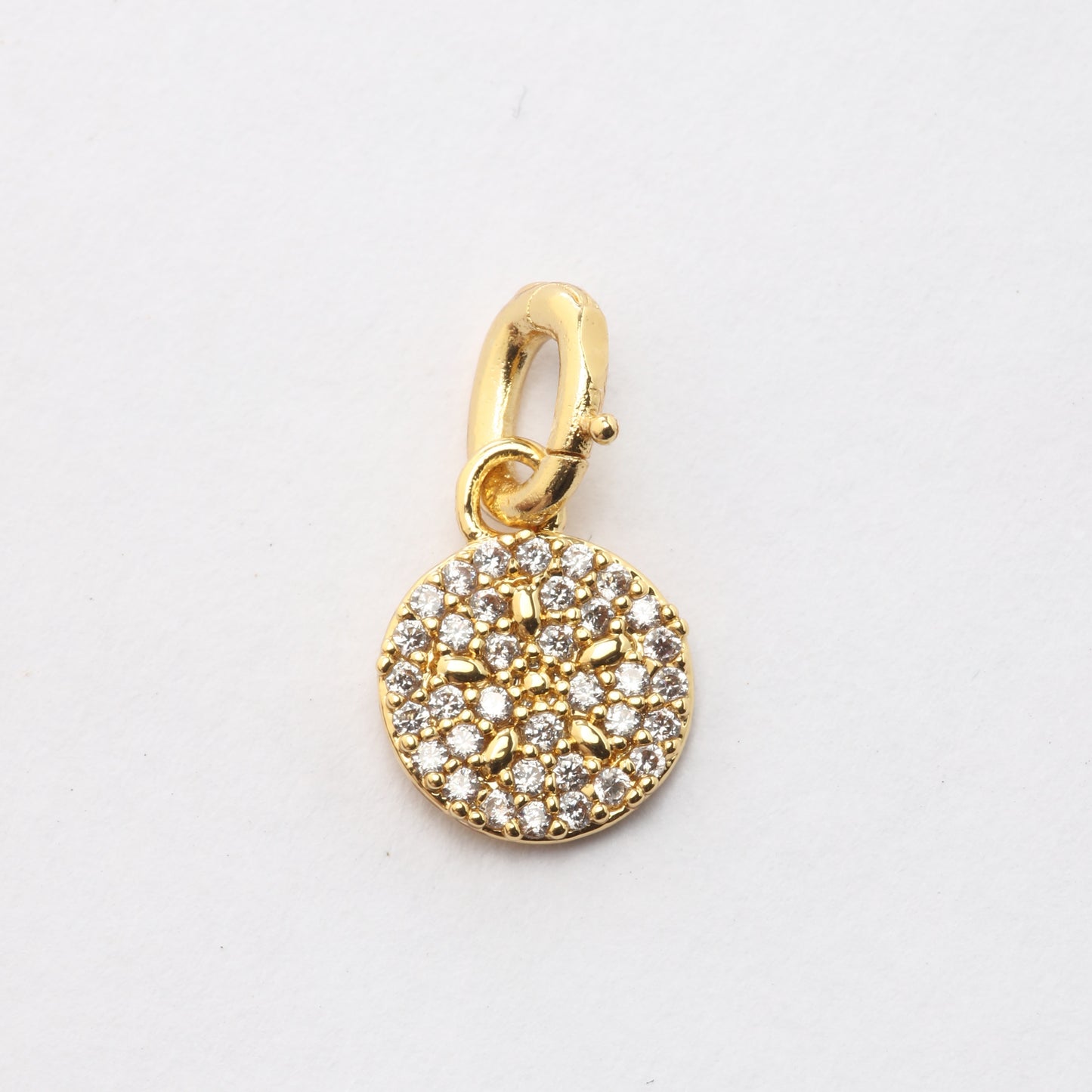 CZ Sand Dollar Charm