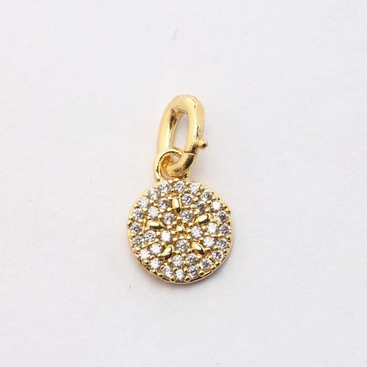 CZ Sand Dollar Charm