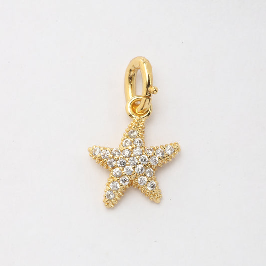 CZ Starfish Charm