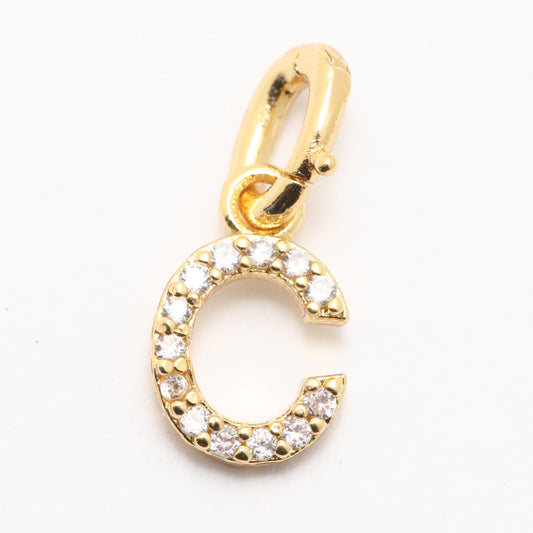 CZ Alphabet “C” Charm