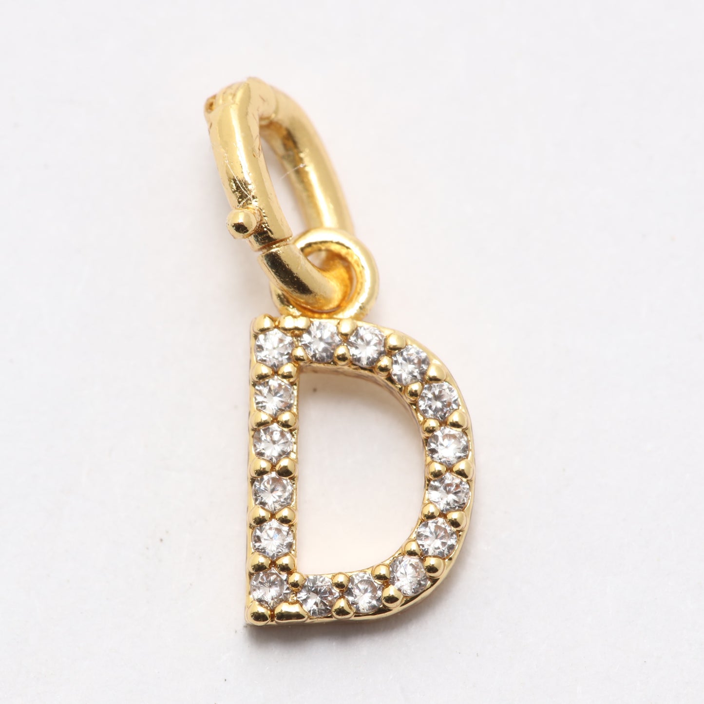 CZ Alphabet “D” Charm