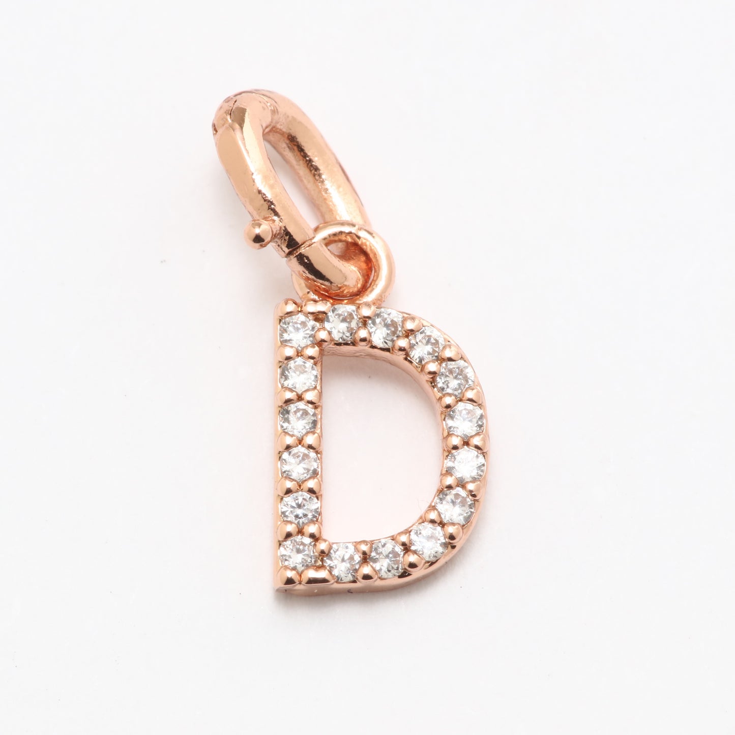 CZ Alphabet “D” Charm