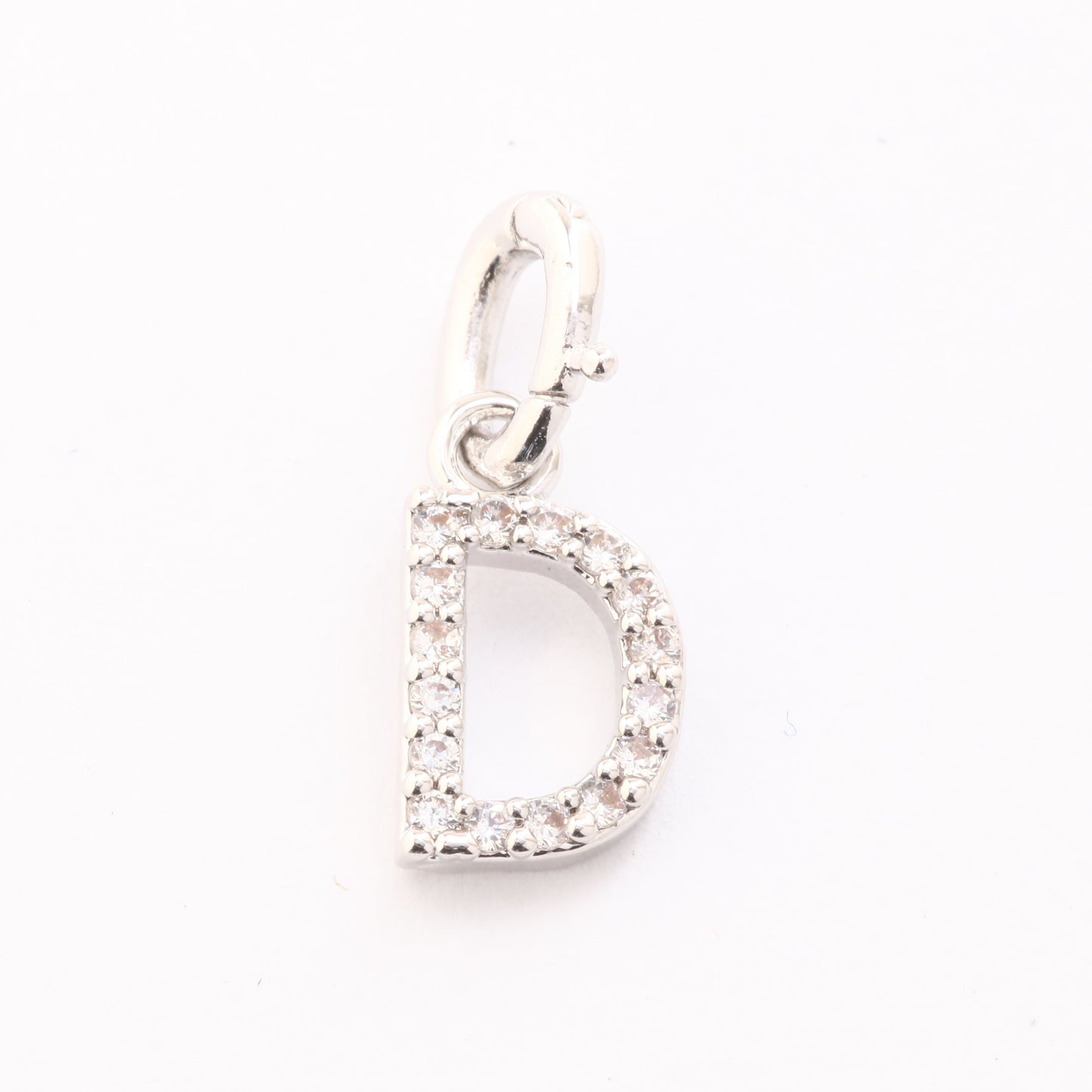 CZ Alphabet “D” Charm