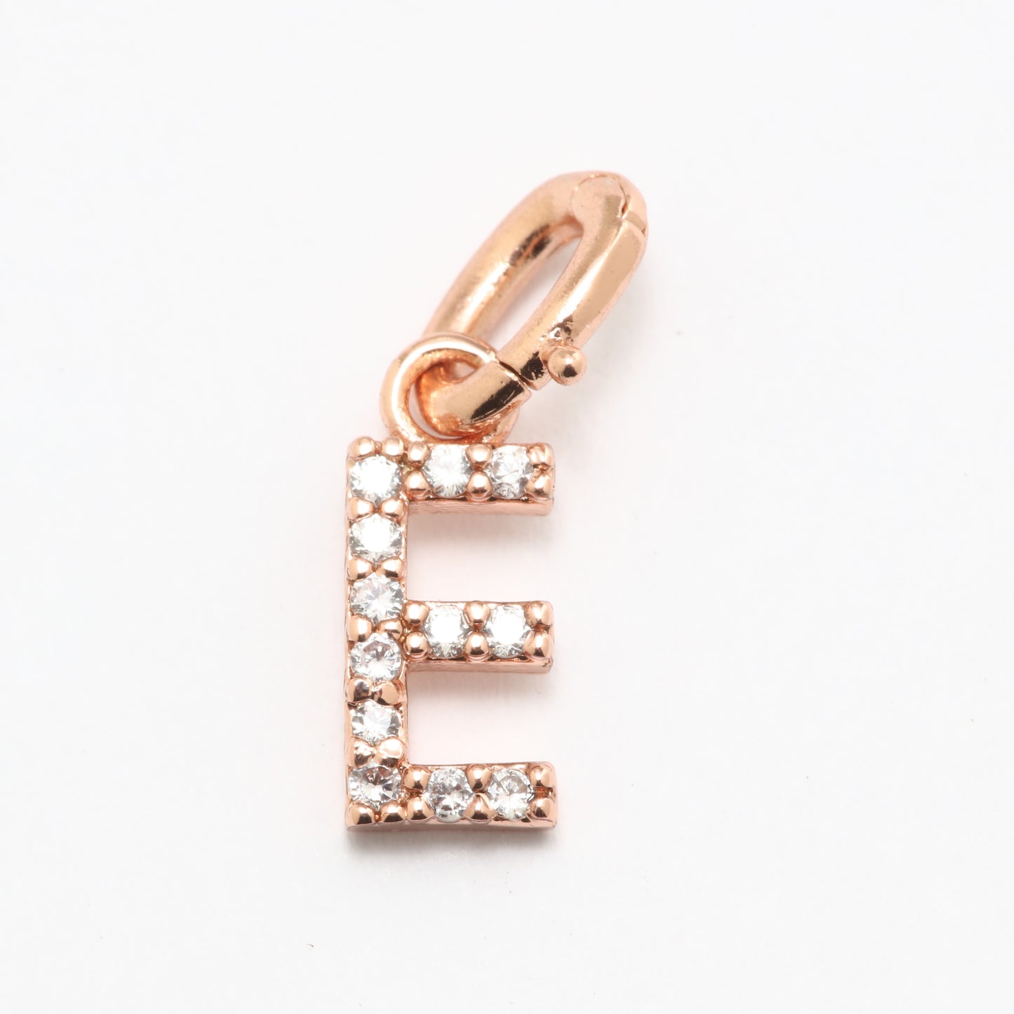 CZ Alphabet “E” Charm
