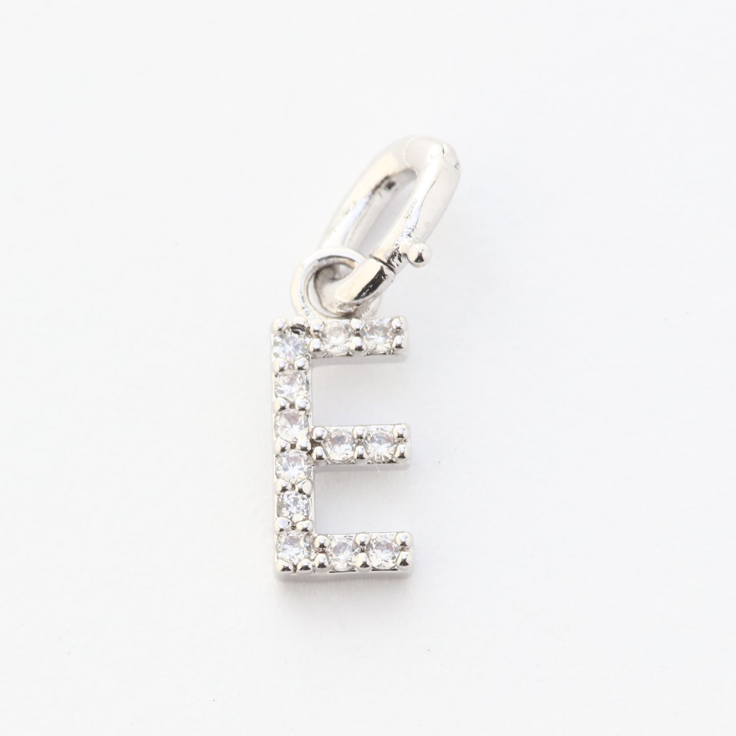 CZ Alphabet “E” Charm