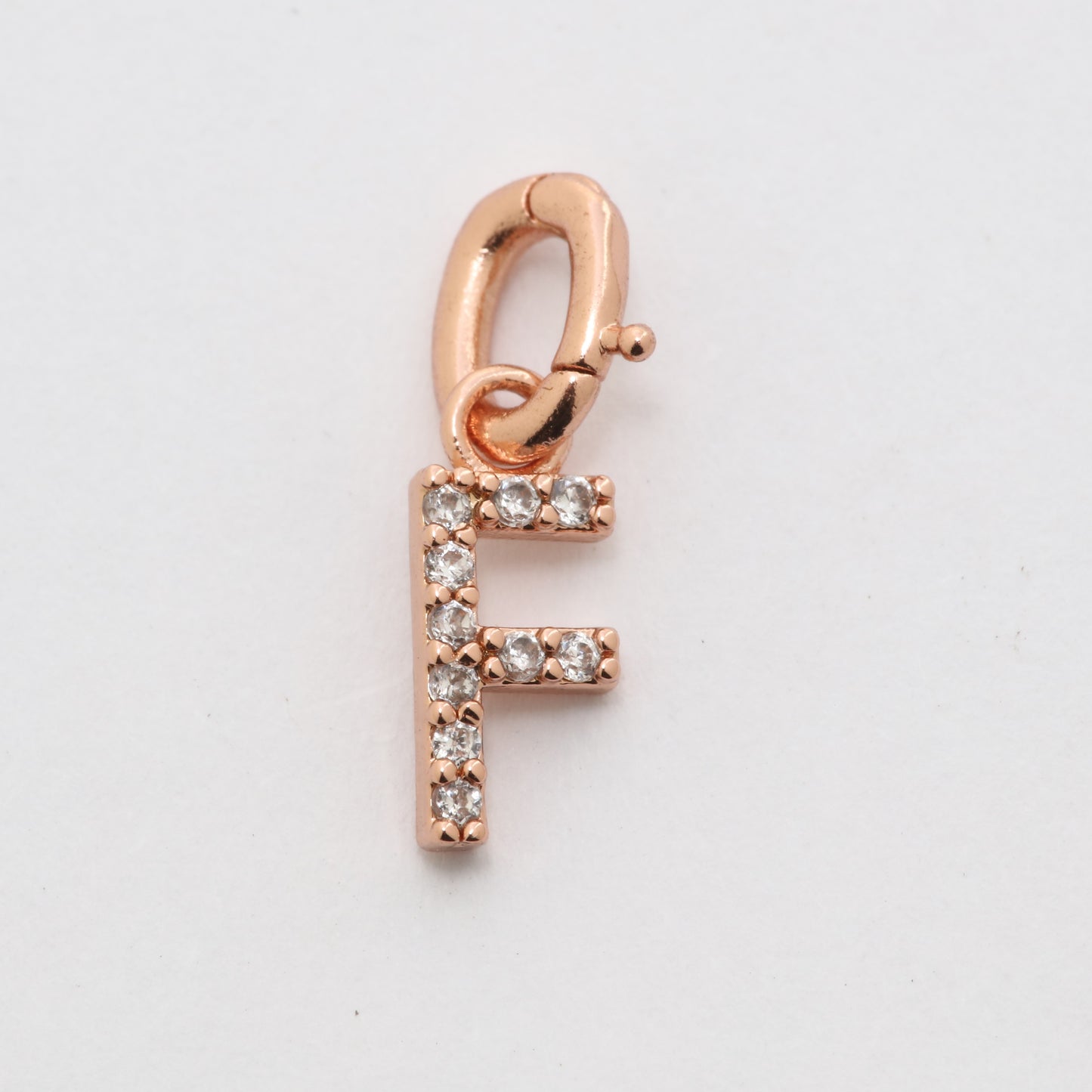 CZ Alphabet “F” Charm