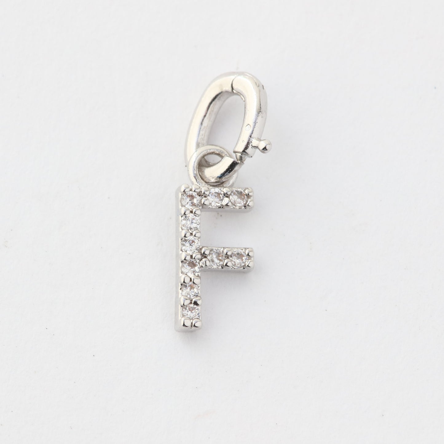CZ Alphabet “F” Charm