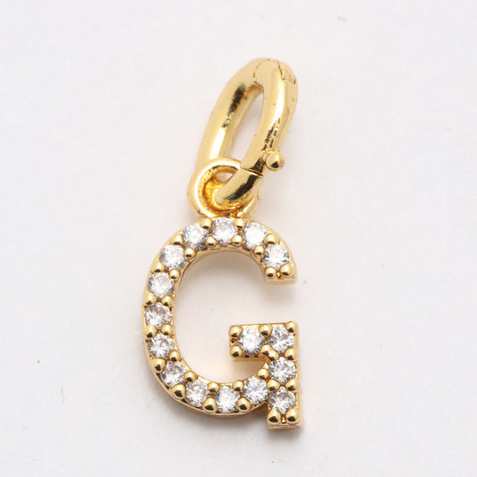 CZ Alphabet “G” Charm