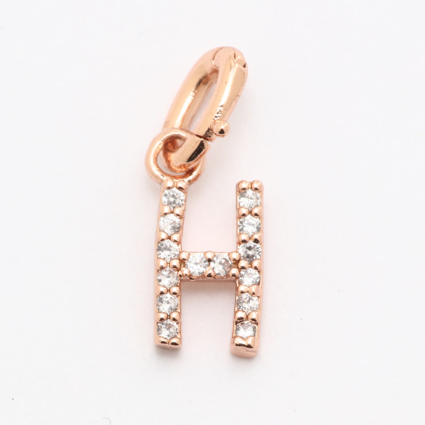 CZ Alphabet “H” Charm